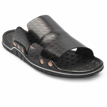 FEATHER LEATHER Stylish Men's Comfortable & Lightweight Sandals & Slippers | Genuine Leather Casual Slipper/Flip-Flop for Men | Indoor/Outdoor/Chappal