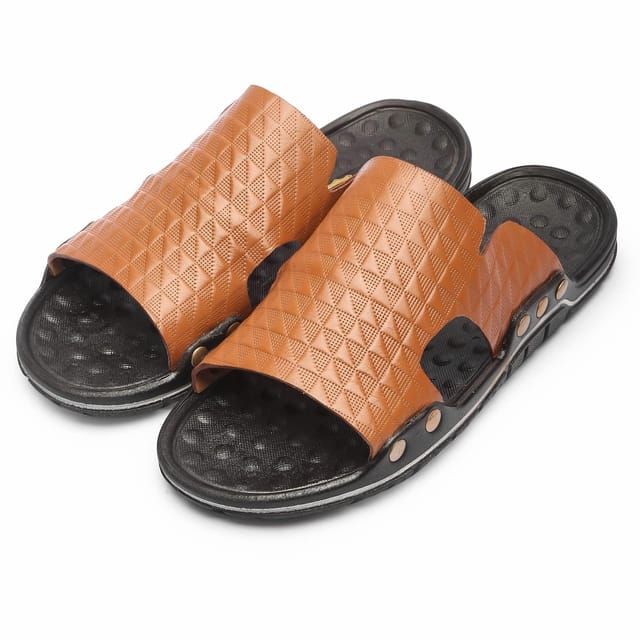 Leather best sale slide slippers