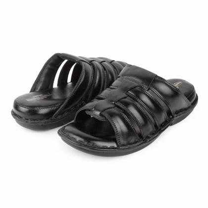 FEATHER LEATHER Men's Genuine Leather Comfortable & Fashionable Flip Flops Sandals & Slippers | Casual Indoor/Outdoor/Chappal