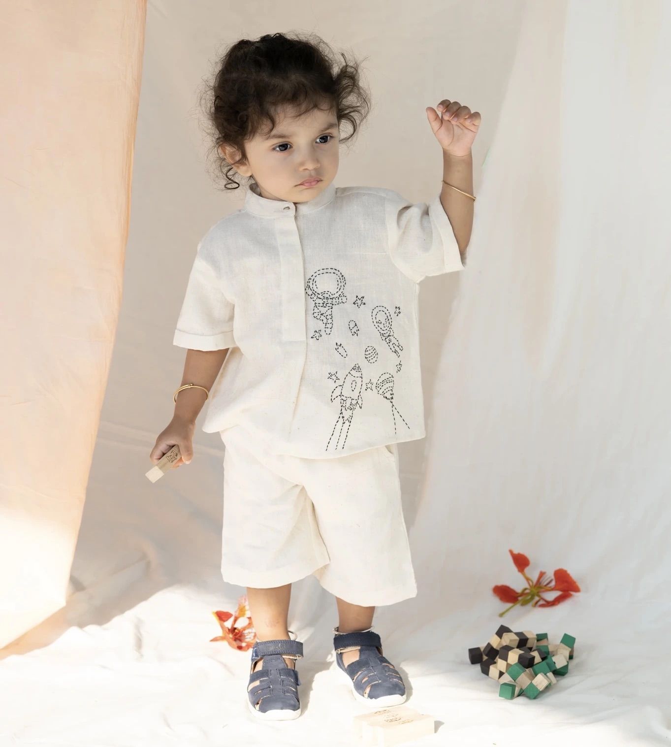 Organic Cotton Doodle Shirt and Cargo Shorts | Unisex | Kora