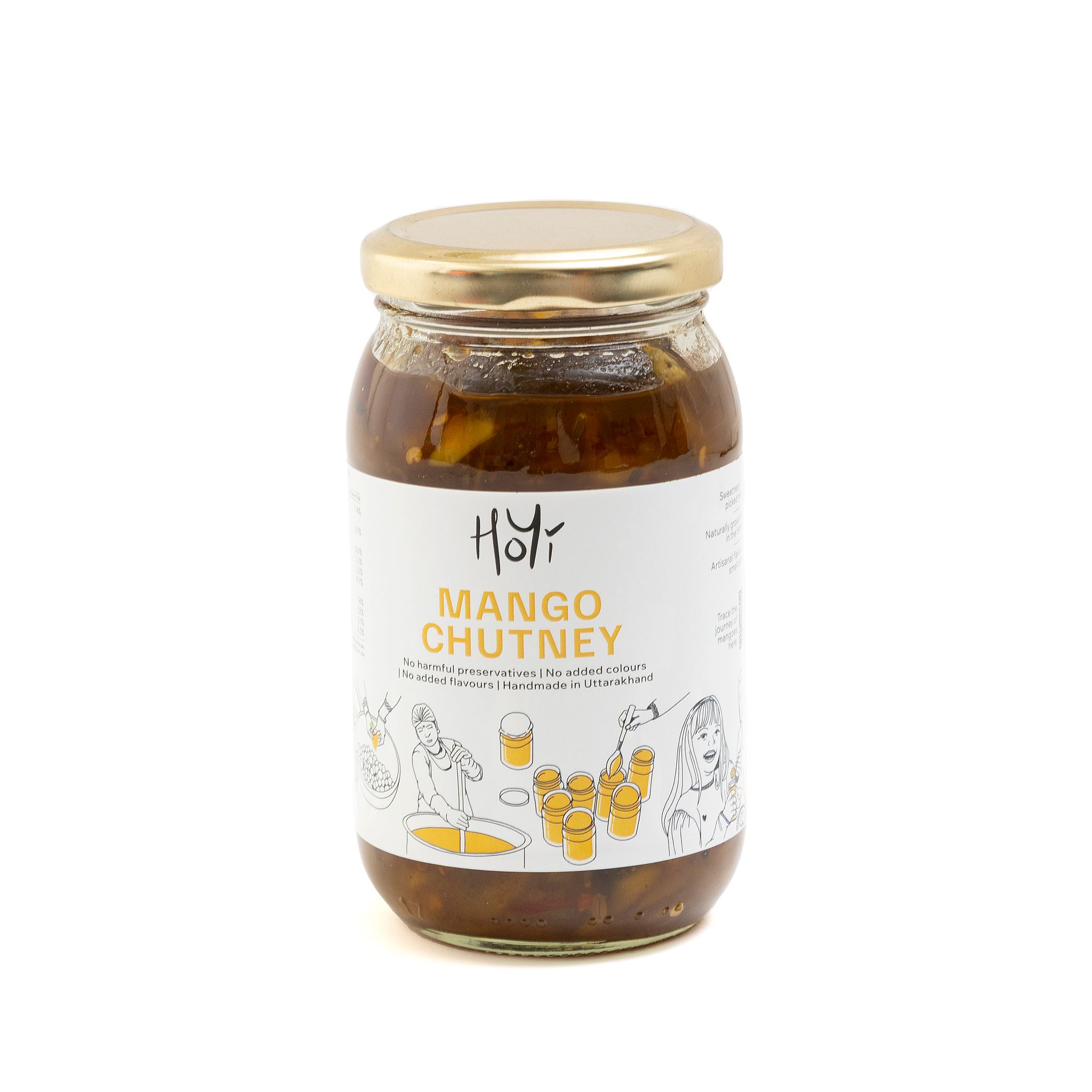 HoYi Mango Chutney (250gm) Traditionally Handmade 100% Natural Taste and Authentic Chutney, Mangos in Uttrakhand within 24 Hours of Harvesting.