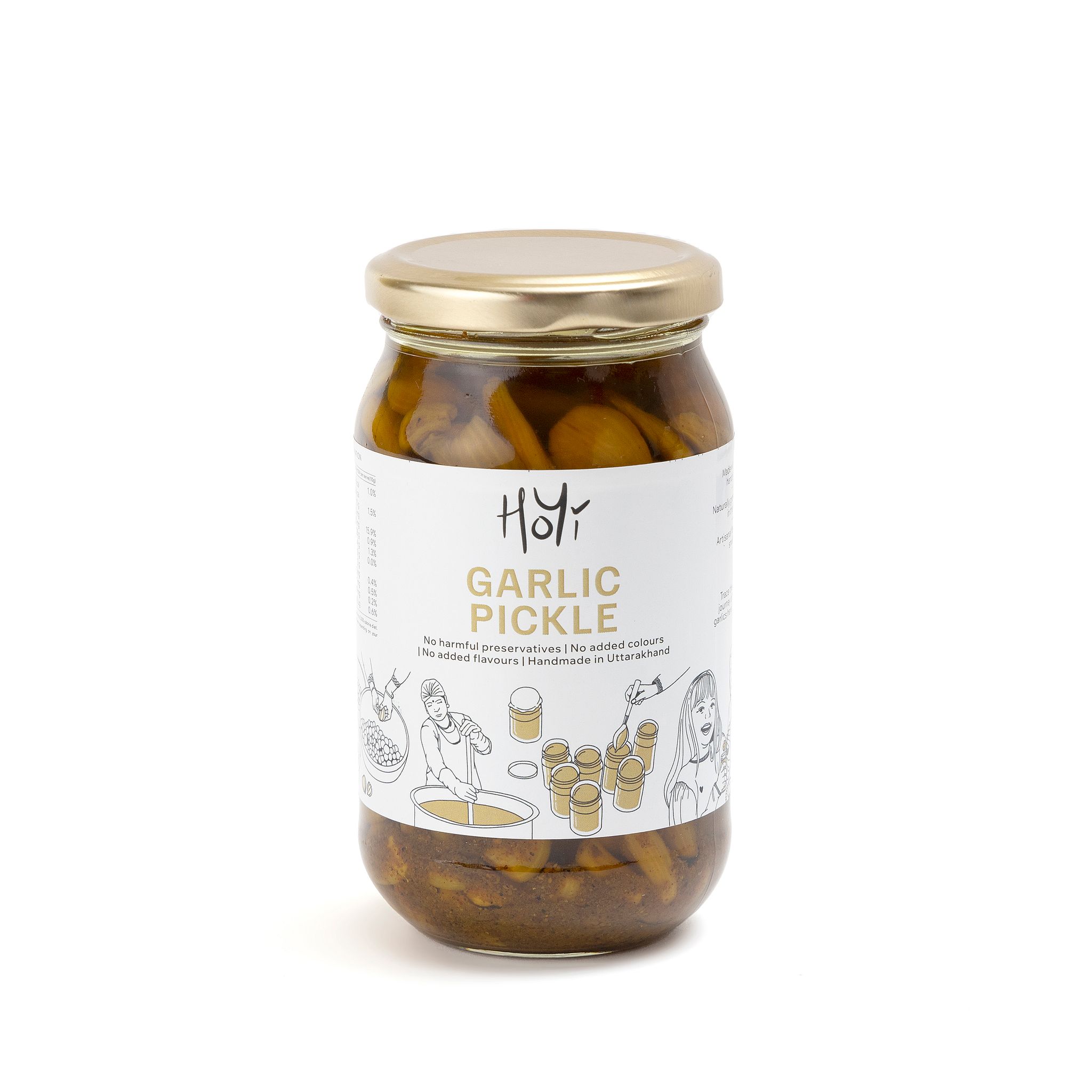 HoYi Gralic Pickle (400gm) Traditionally Handmade 100% Natural Taste and Authentic Lehsun Pickle | Lahsun Ka Achar Home made