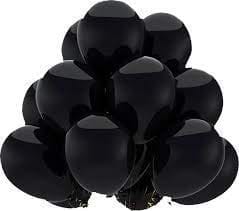 BLODLE 50 Pcs Black Metallic Balloons, Theme Party, Birthday Party, Party Decoration, Celebration - (Pack Of 50 Pcs)