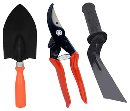 Major Pruner, Big Trowel, Khurpi Garden Tool Kit