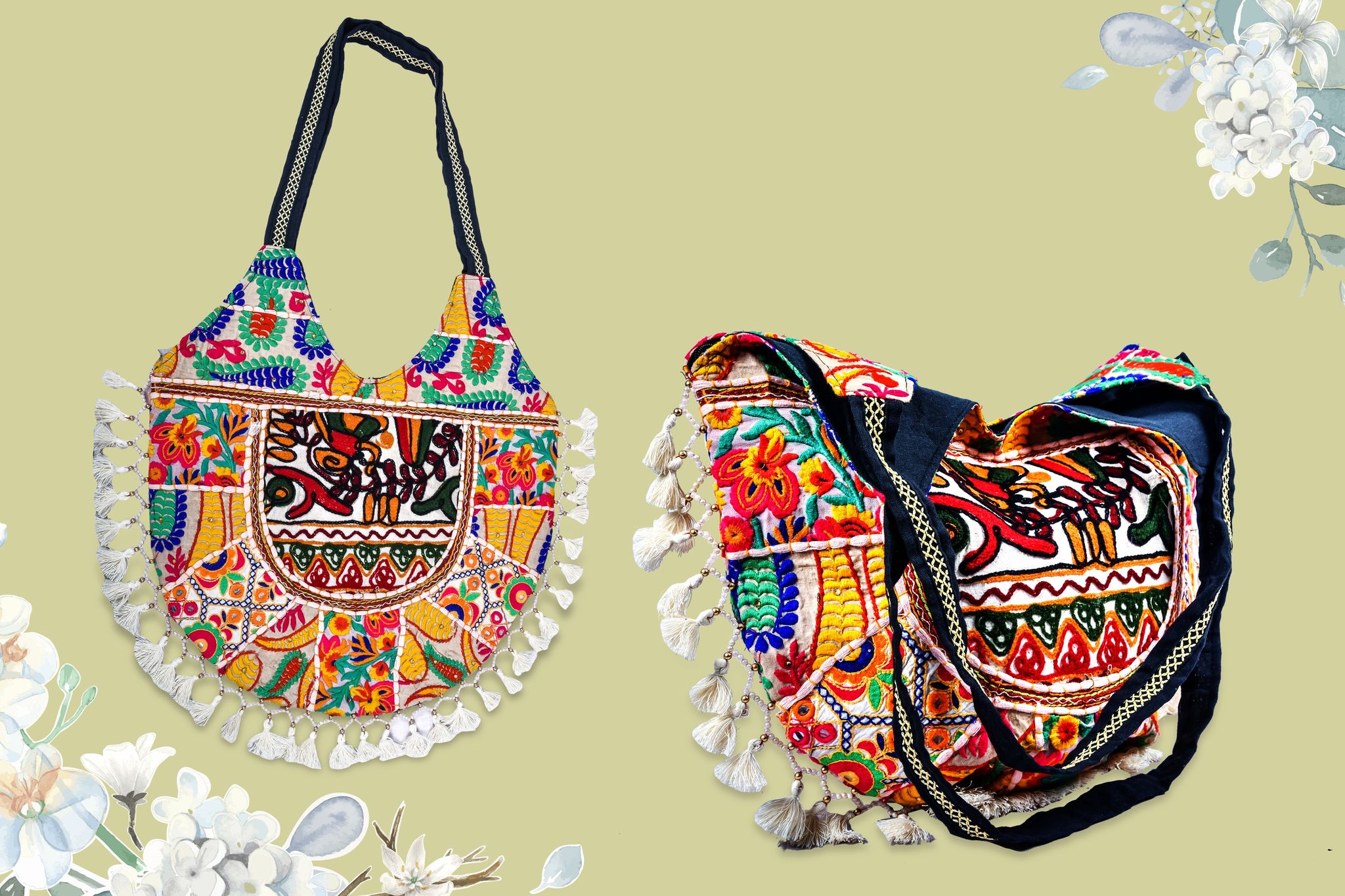 Hand embroidery 2024 bag