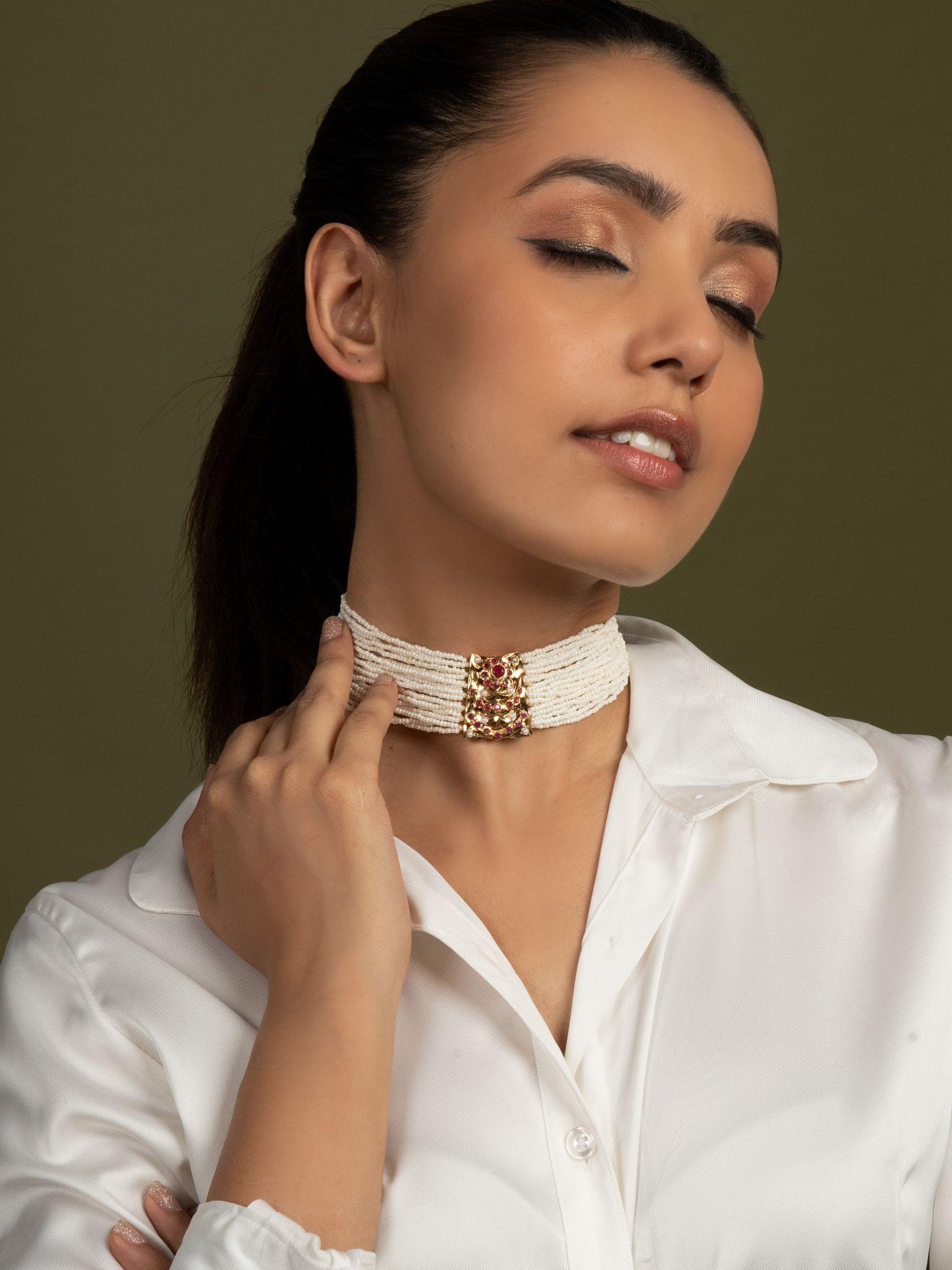 statement jadau neckhugging choker necklace