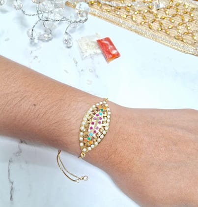 evileye look alike rakhi jadau bracelet