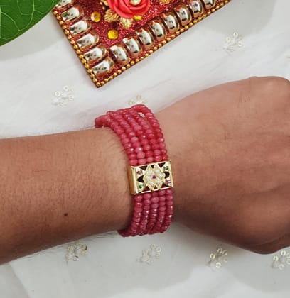 arina jadau square rakhi bracelet