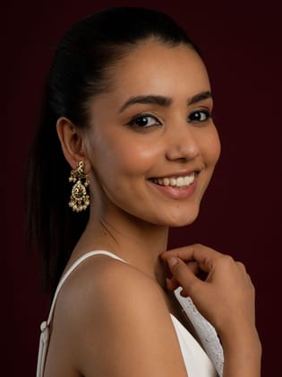 ezzah small jadau chaandbali earrings