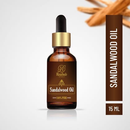 Rozhub Naturals Sandalwood Essential Oil 100% Pure and Undiluted - 15ml