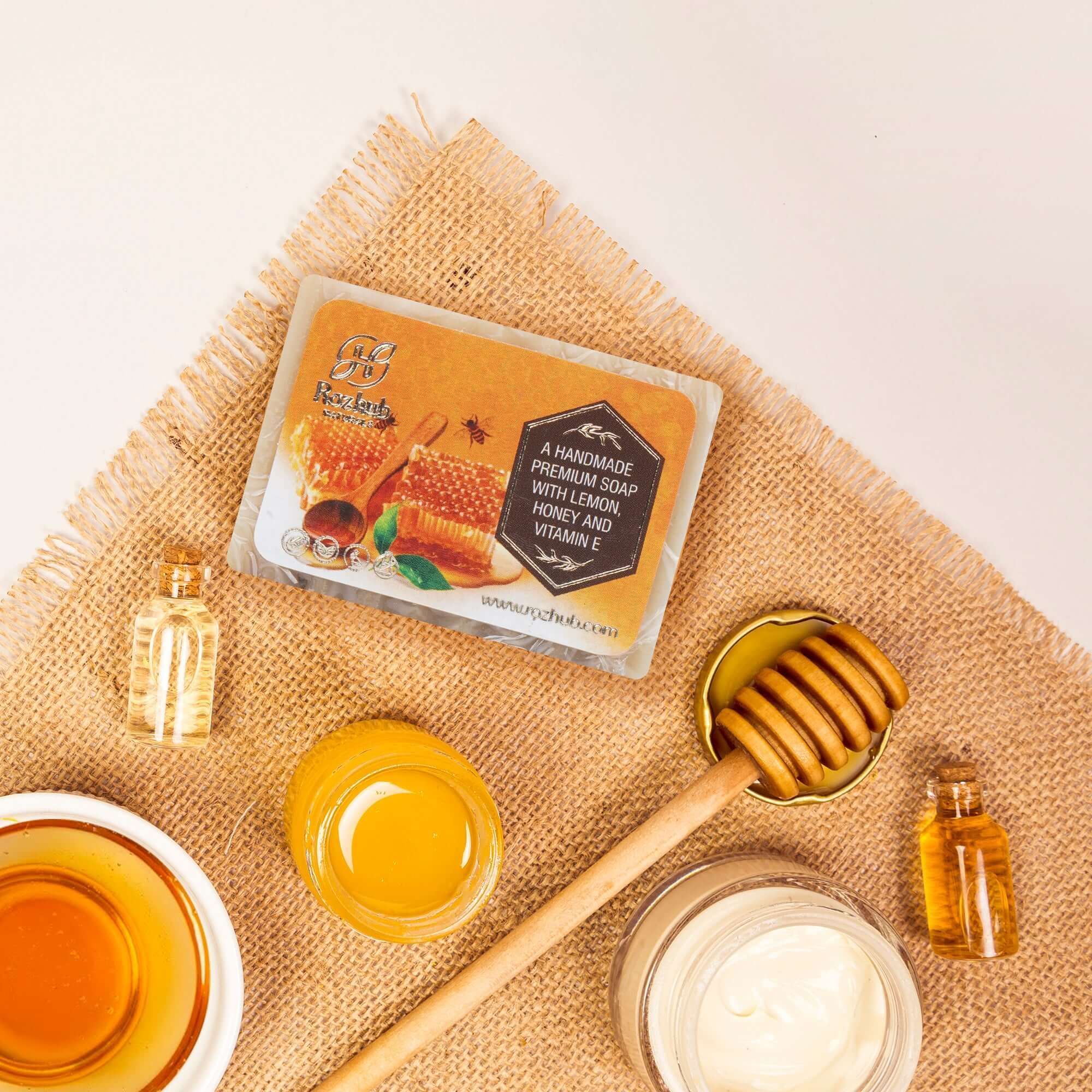 Lemon Honey Handmade Bathing Bar from Rozhub Naturals - 100gm