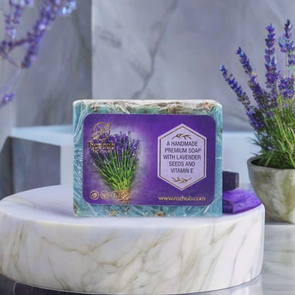 Rozhub Naturals Handmade Lavender Bathing Bar - 100gm