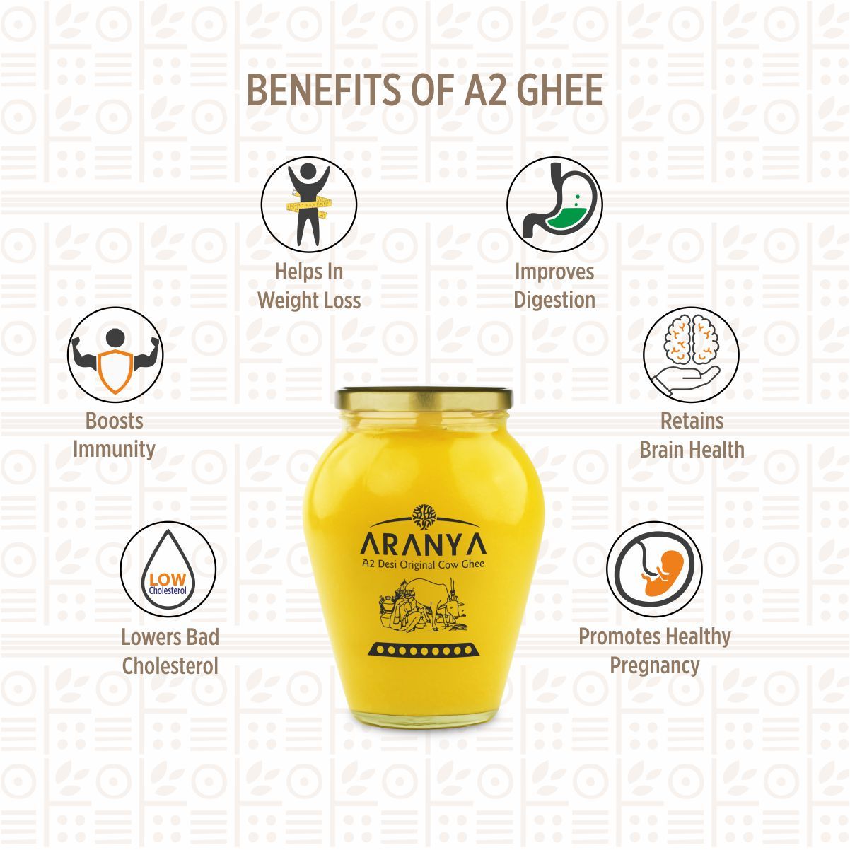 ARANYA - A2 Pure Desi Original Cow Ghee