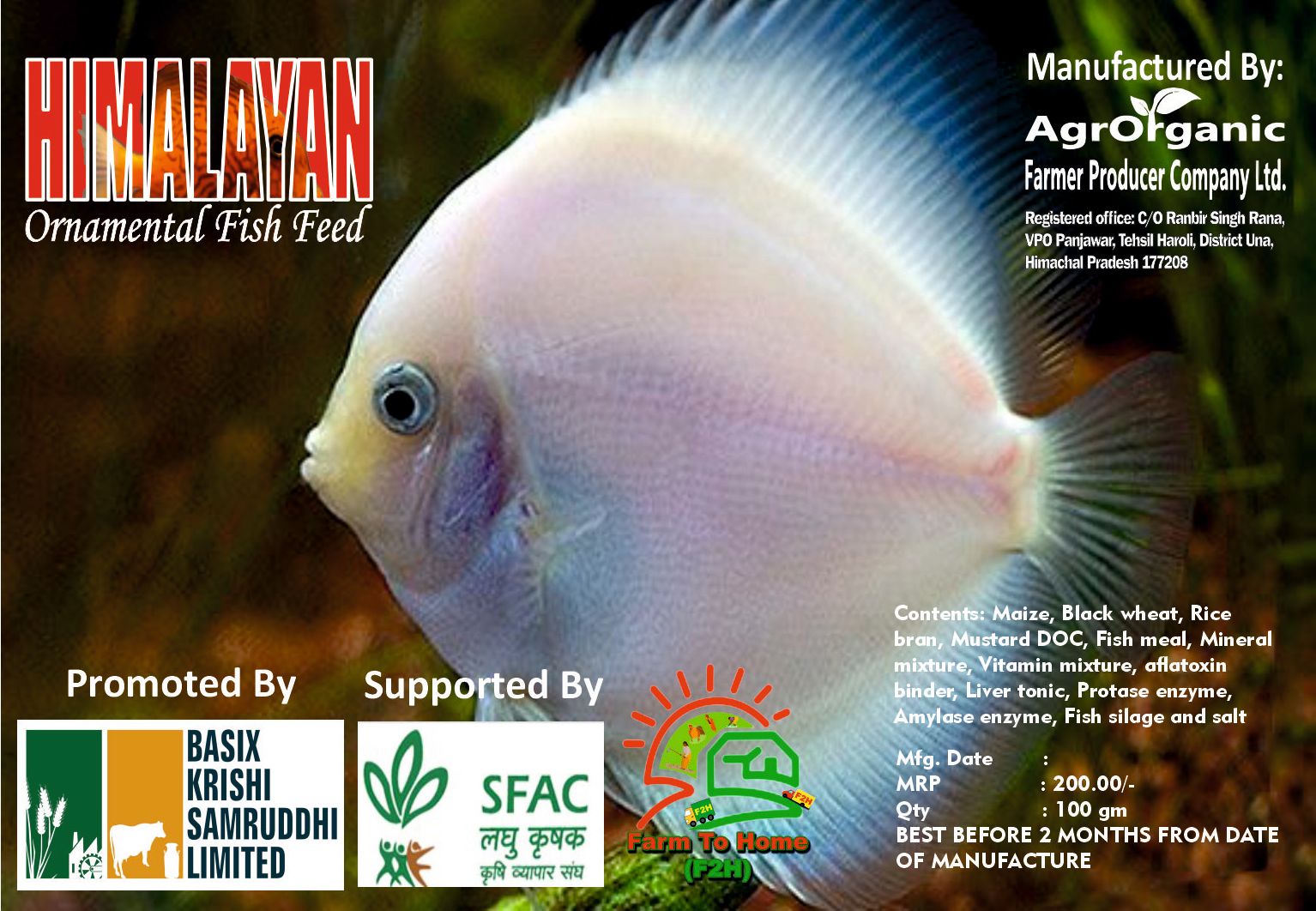 AgrOrganic Himalayan Ornamental Fish Feed | 100gm