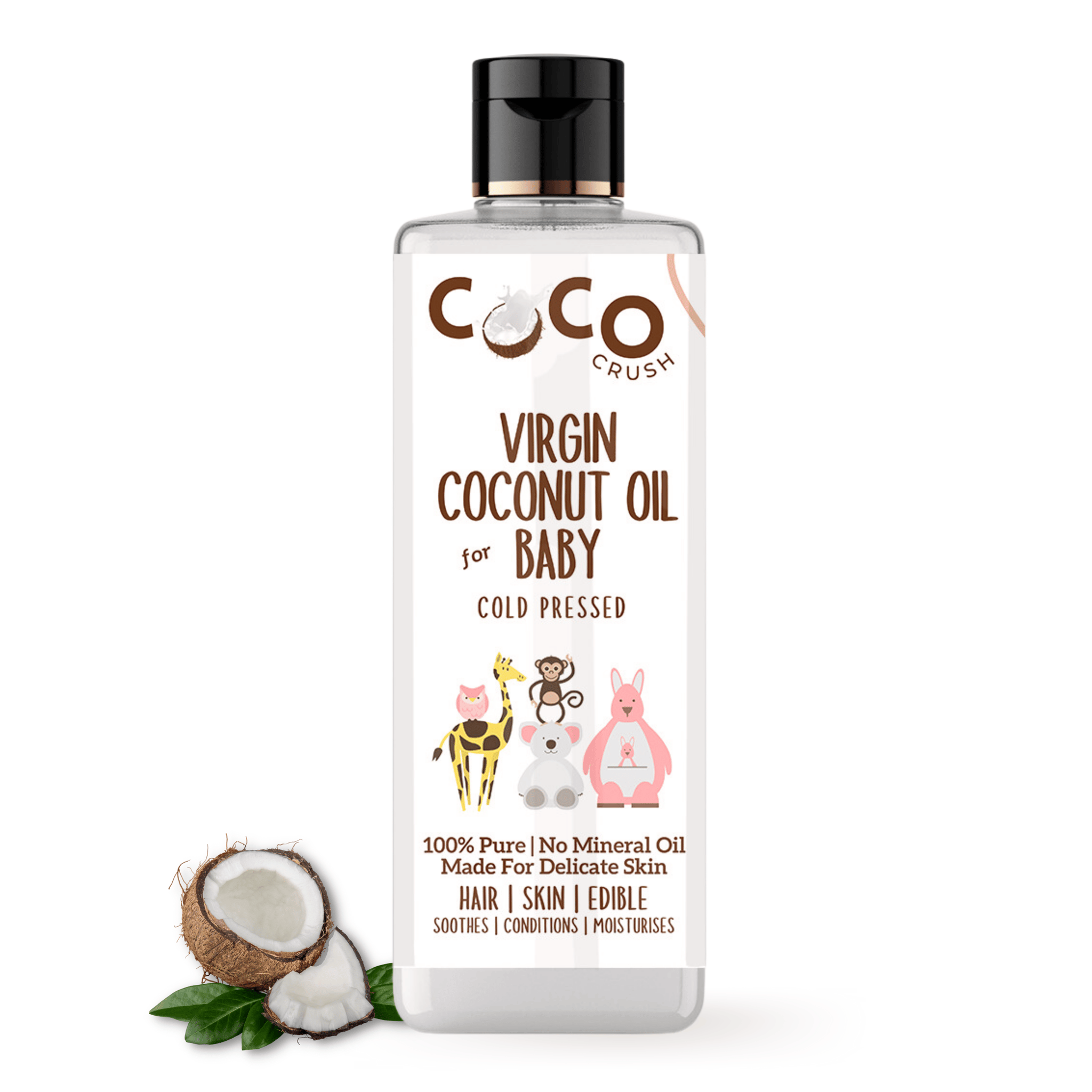 Coco Crush Virgin Coconut Oil for Baby Massage | Cold Pressed, Pure, Natural | Body, Hair  (50 ml)