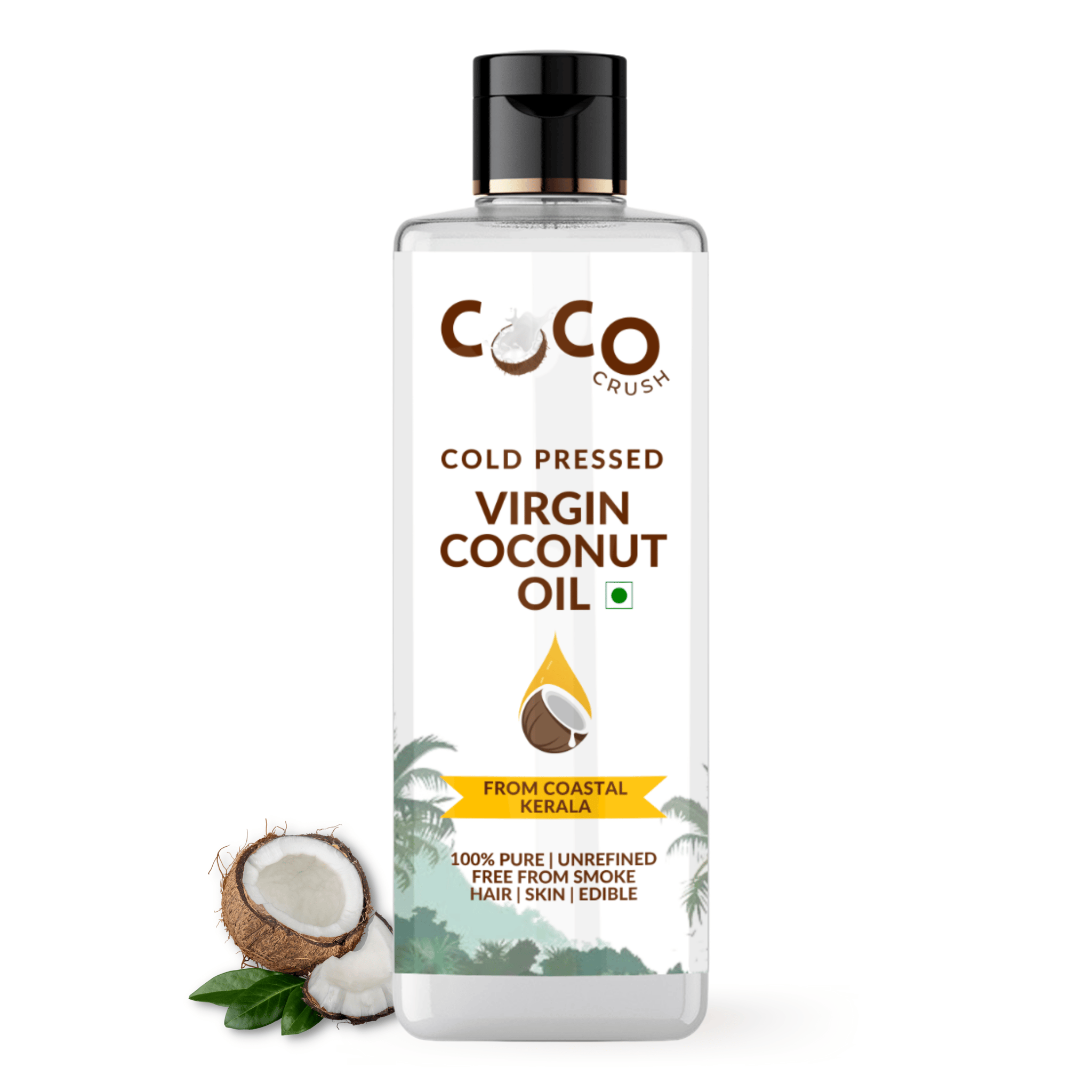 Coco Crush Cold-Pressed Virgin Coconut Oil, 100% Pure & Natural