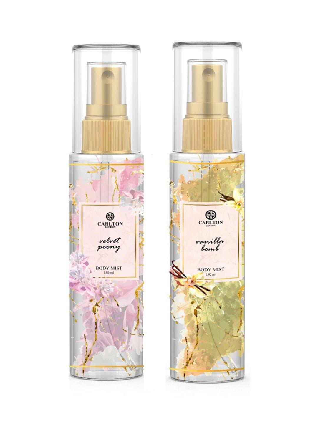 Carlton London Body Mist Combo Vanilla Bomb - Velvet Peony Body Mist Set of 2