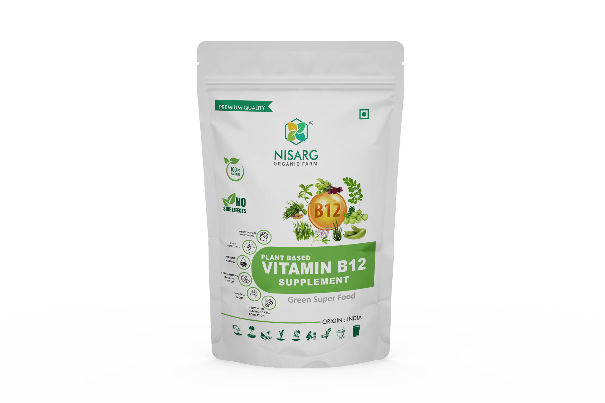 Nisarg Organic Vitamin B12 Supplements Powder 100gm