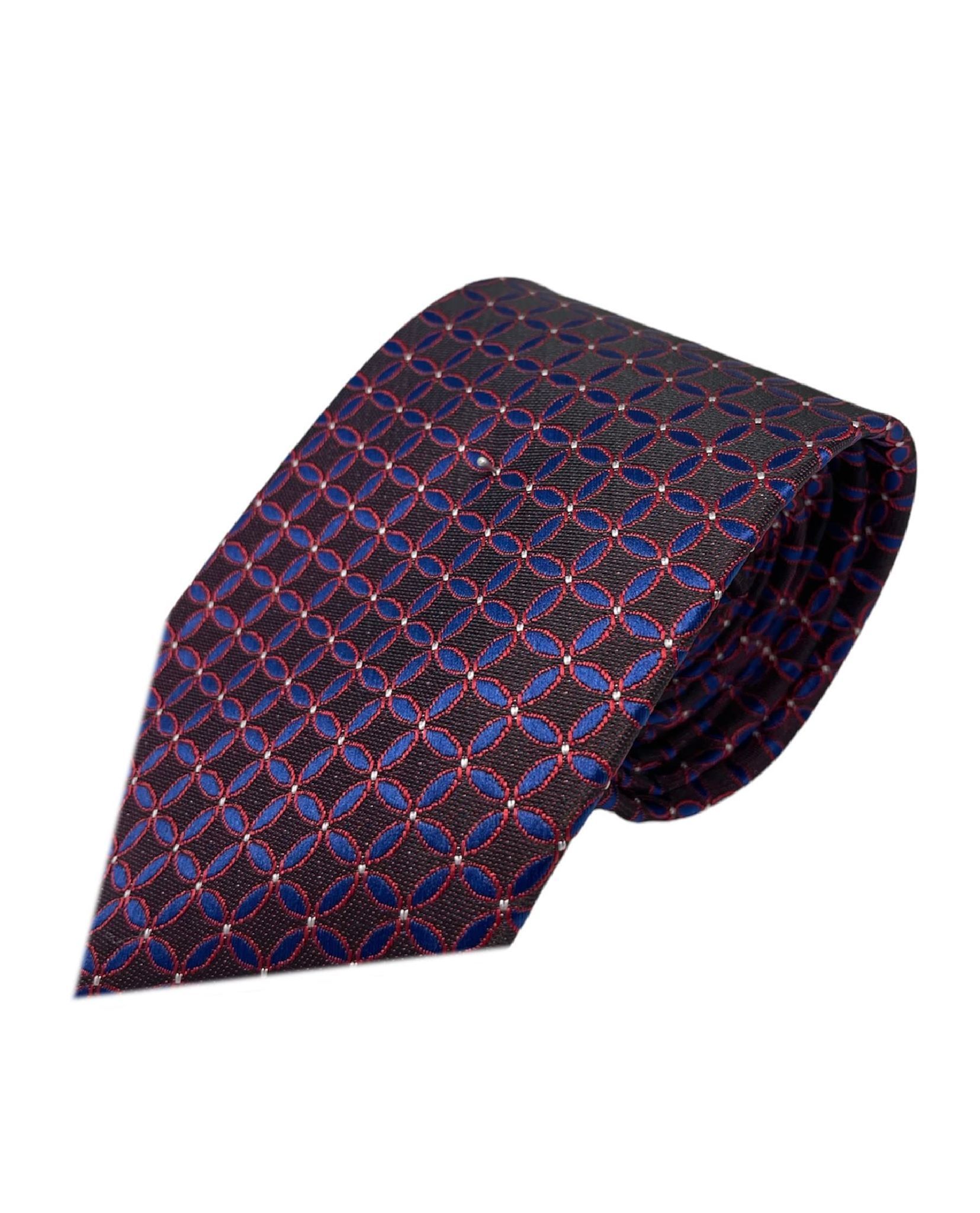 GREYKNOT Patterned Tie And Pocket Square For Men