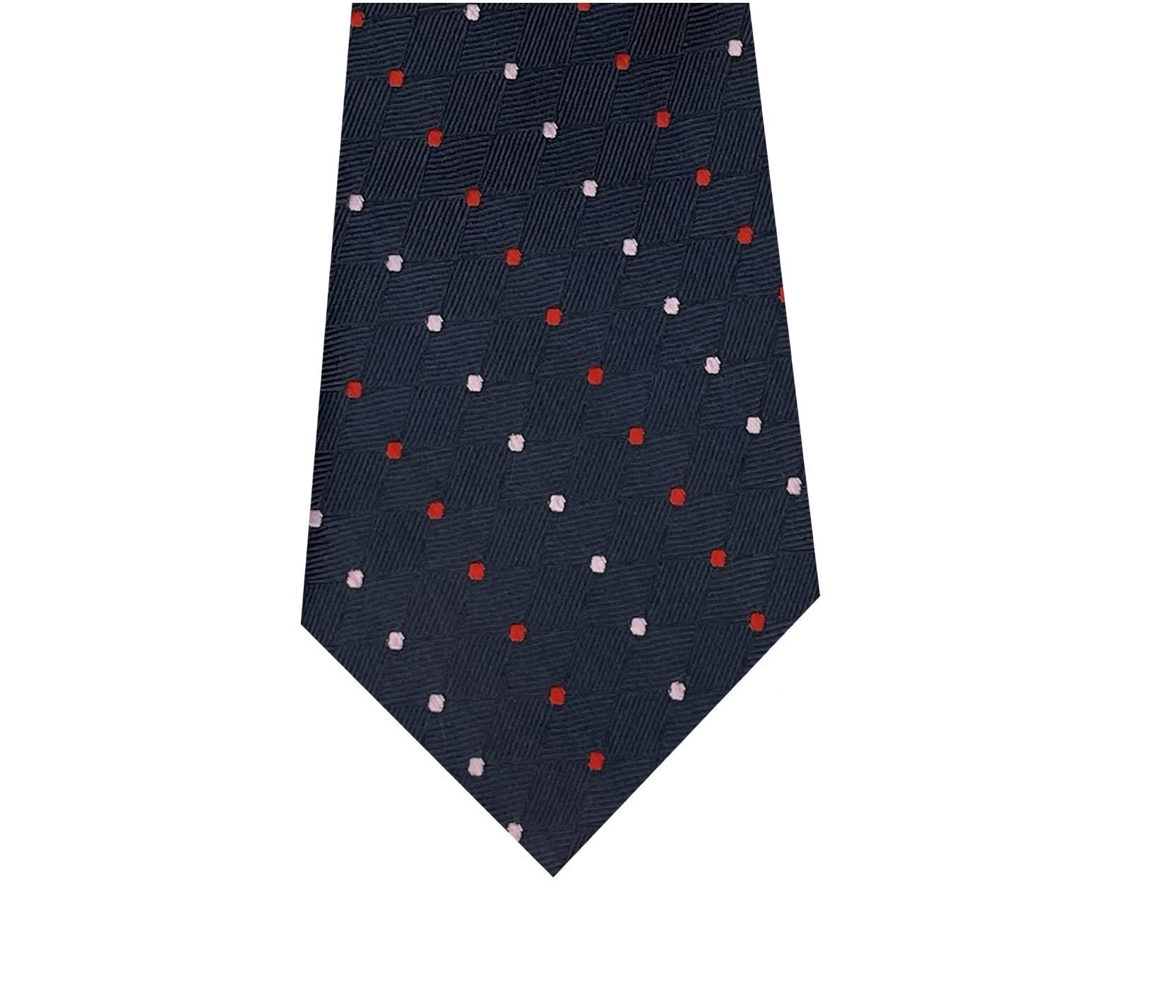 GREYKNOT Blue Patterned Tie And Pocket Square For Men