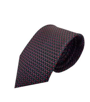 GREYKNOT Pin Dot Patterned Tie And Pocket Square For Men