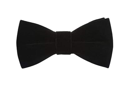 GREYKNOT premium solid essential velvet bow tie | handmade, pre- tied and adjustable bow tie