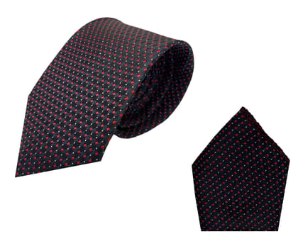 GREYKNOT Dappled Patterned Tie And Pocket Square For Men