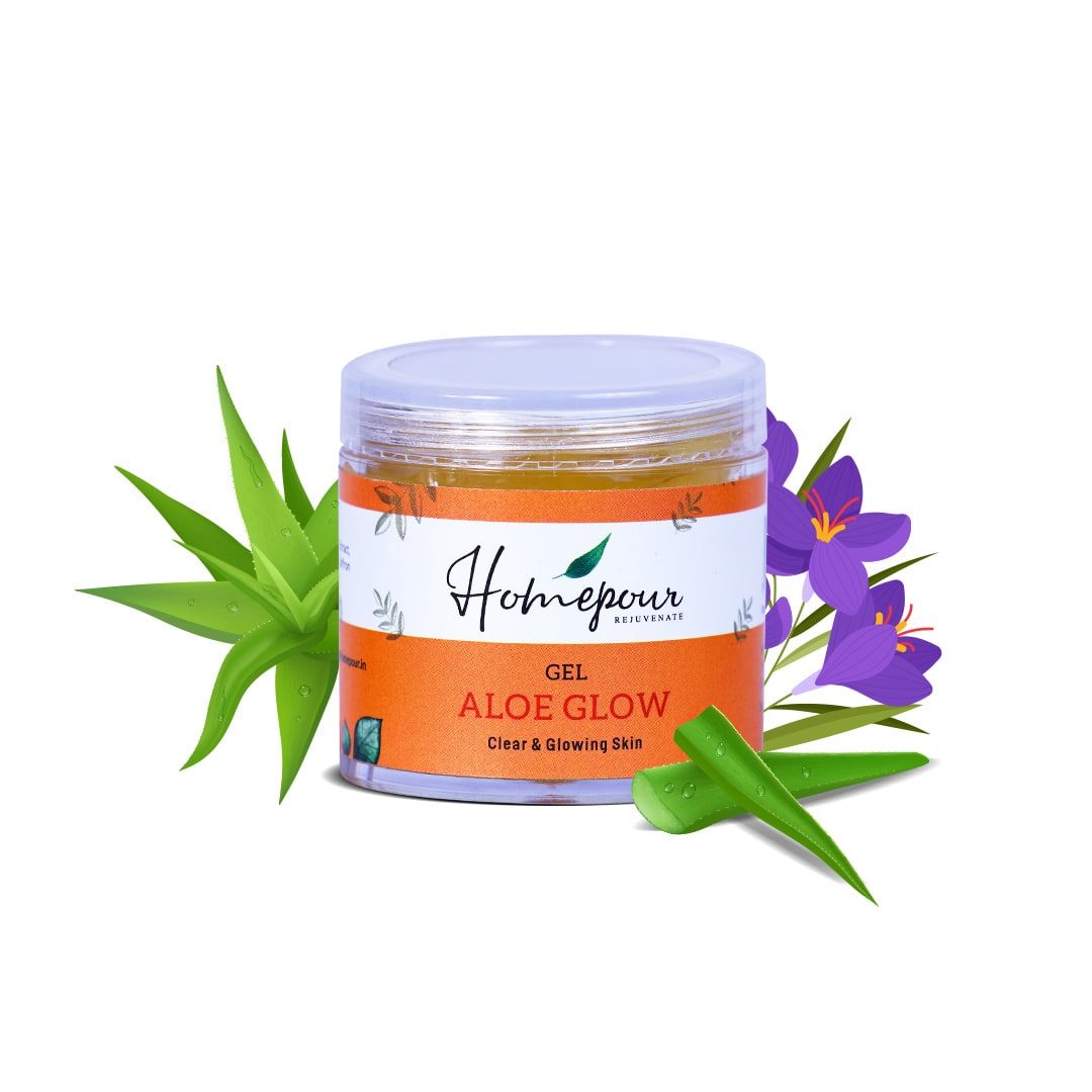 Homepour, Aloe Glow Face Gel, 100ml - Handmade Face Gel