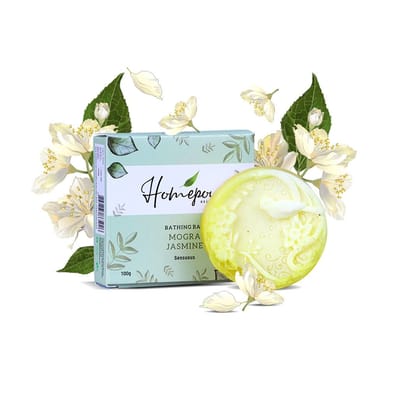 Homepour, Mogra Jasmine Soap - Sensuous Bathing Bar, 100g - Handmade Soap