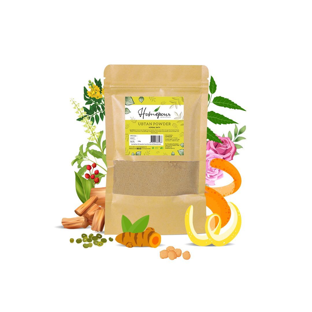 Homepour, Ubtan Powder - Herbal Bath, 100g - Handmade