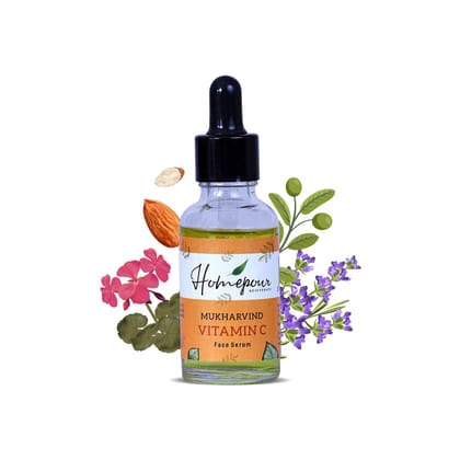 Homepour, Vitamin C Face Serum, 30ml - Handmade Face Serum