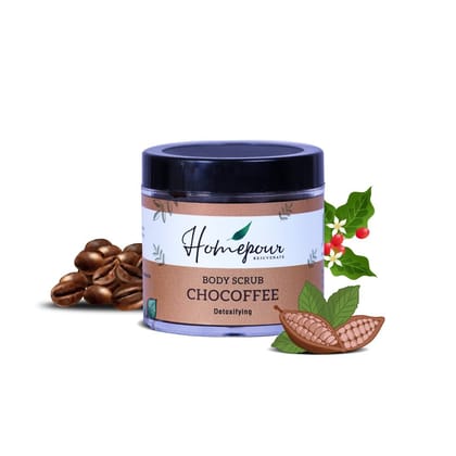 Homepour, Chocoffee Detox Body Scrub - Exfoliating, 100ml - Handmade Body Scrub