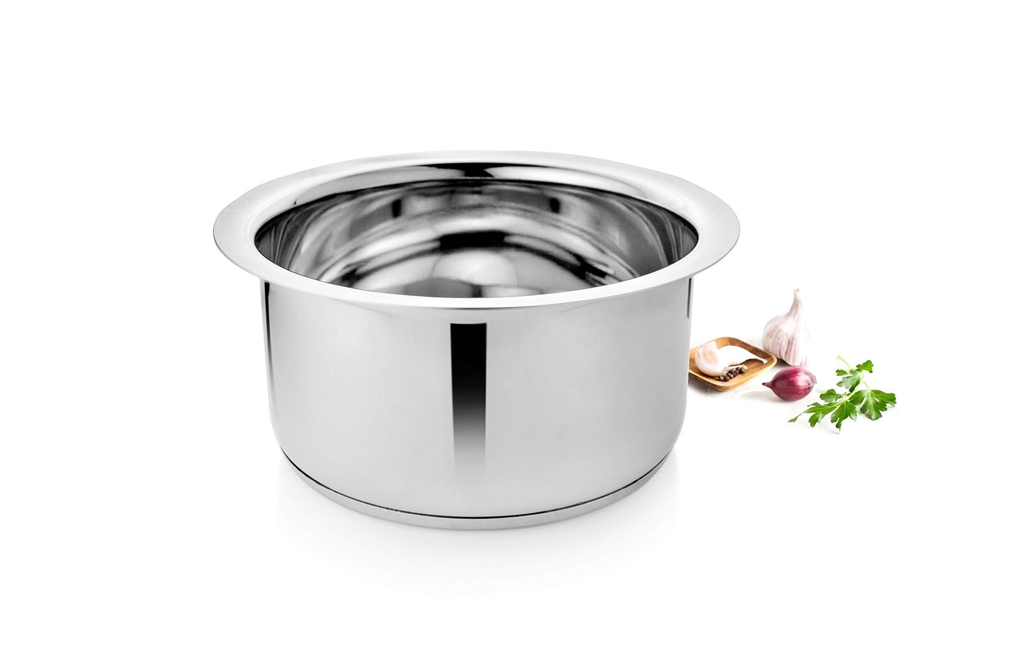 Vinayak International Stainless Steel Tope Capsule Bottom, Milk pan 1600 ml 18 cm.