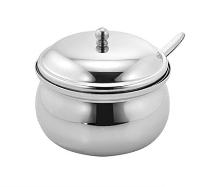 VINAYAK Stainless steel Ghee Pot, Oil Pot, Ghee Storage Container, Ghee Serving Container 350 Ml