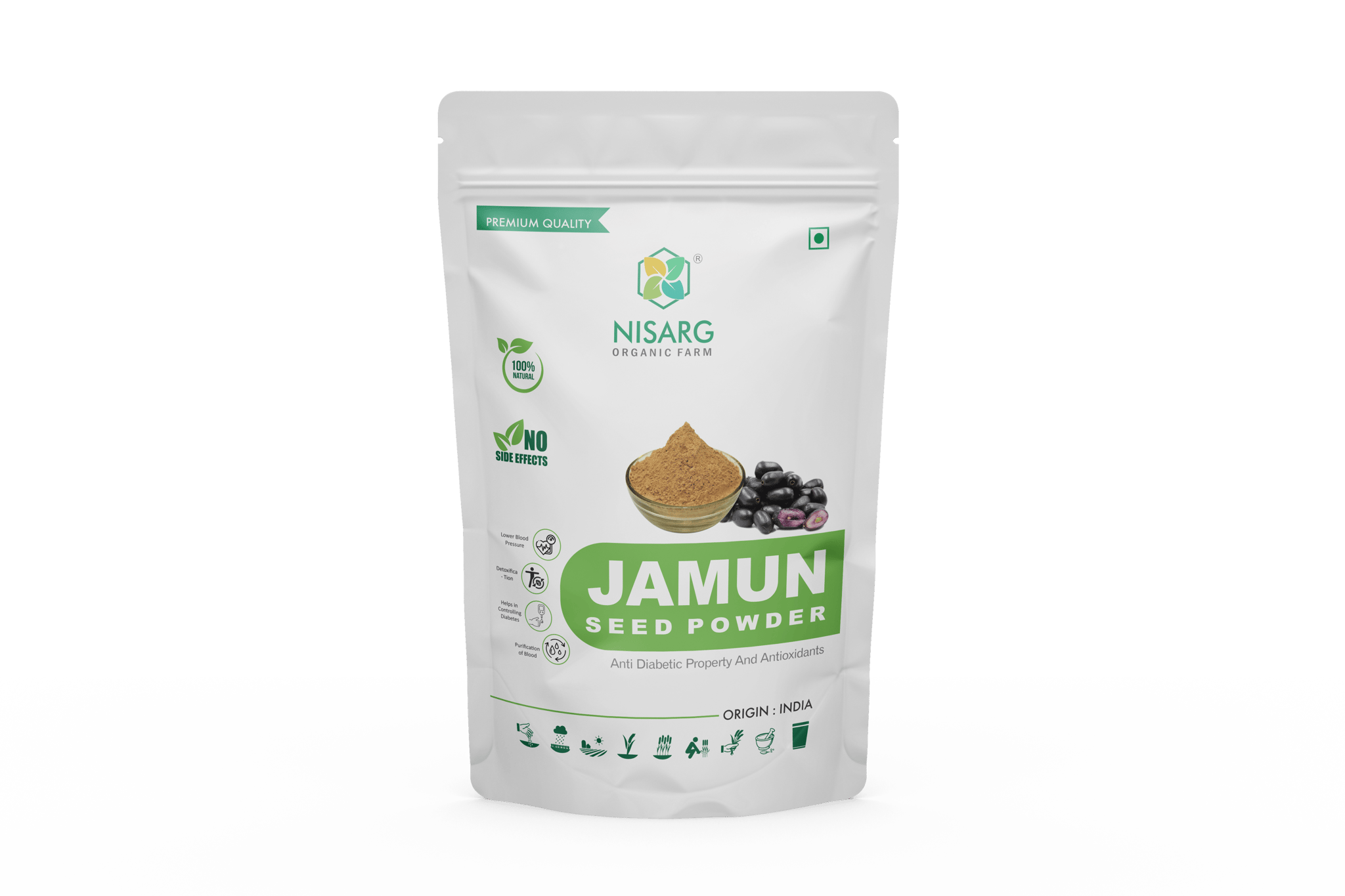 Nisarg Organic Jamun Seeds Powder 100gm