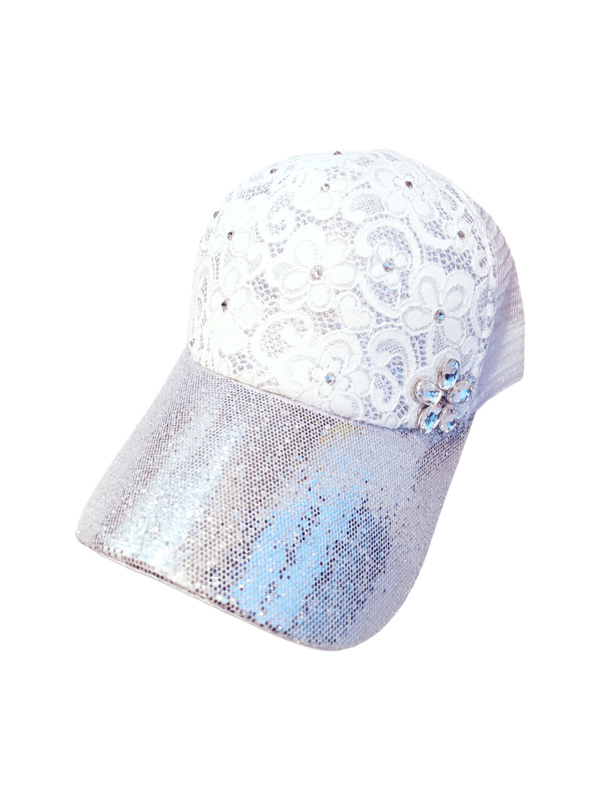 Caps for Women - White Cap - White lace Fabric