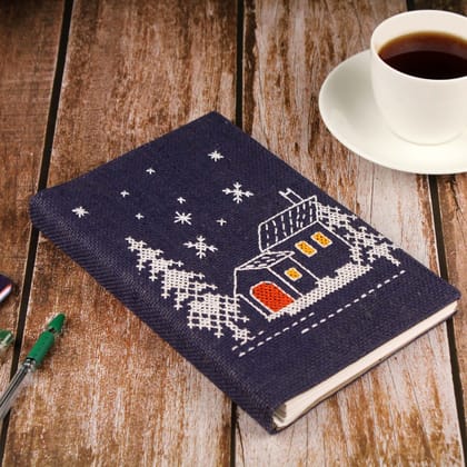 Tribes India Handmade Blue Christmas Spiral Diary Journal