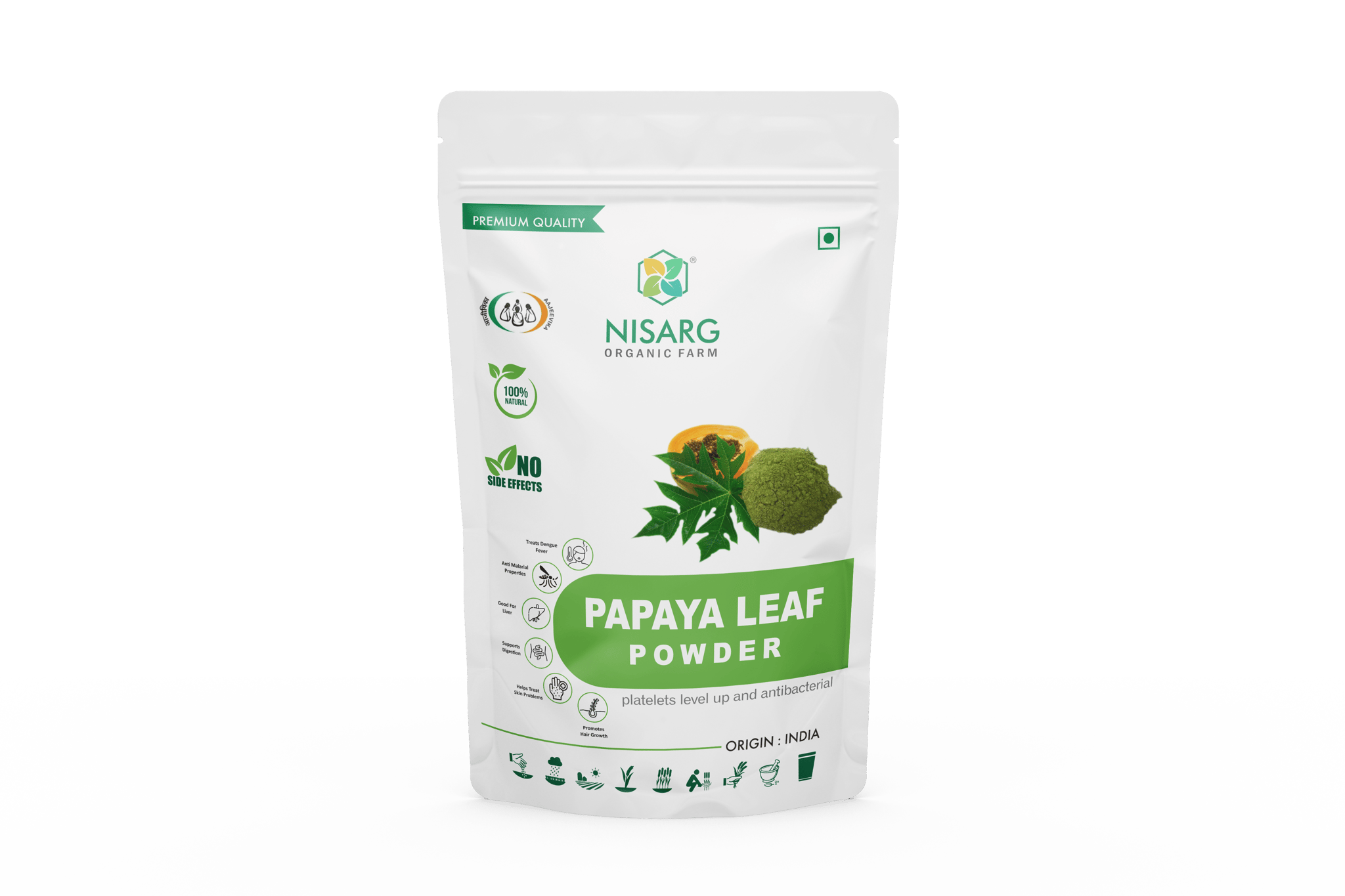 Nisarg Organic Papaya Leaf Powder 100gm