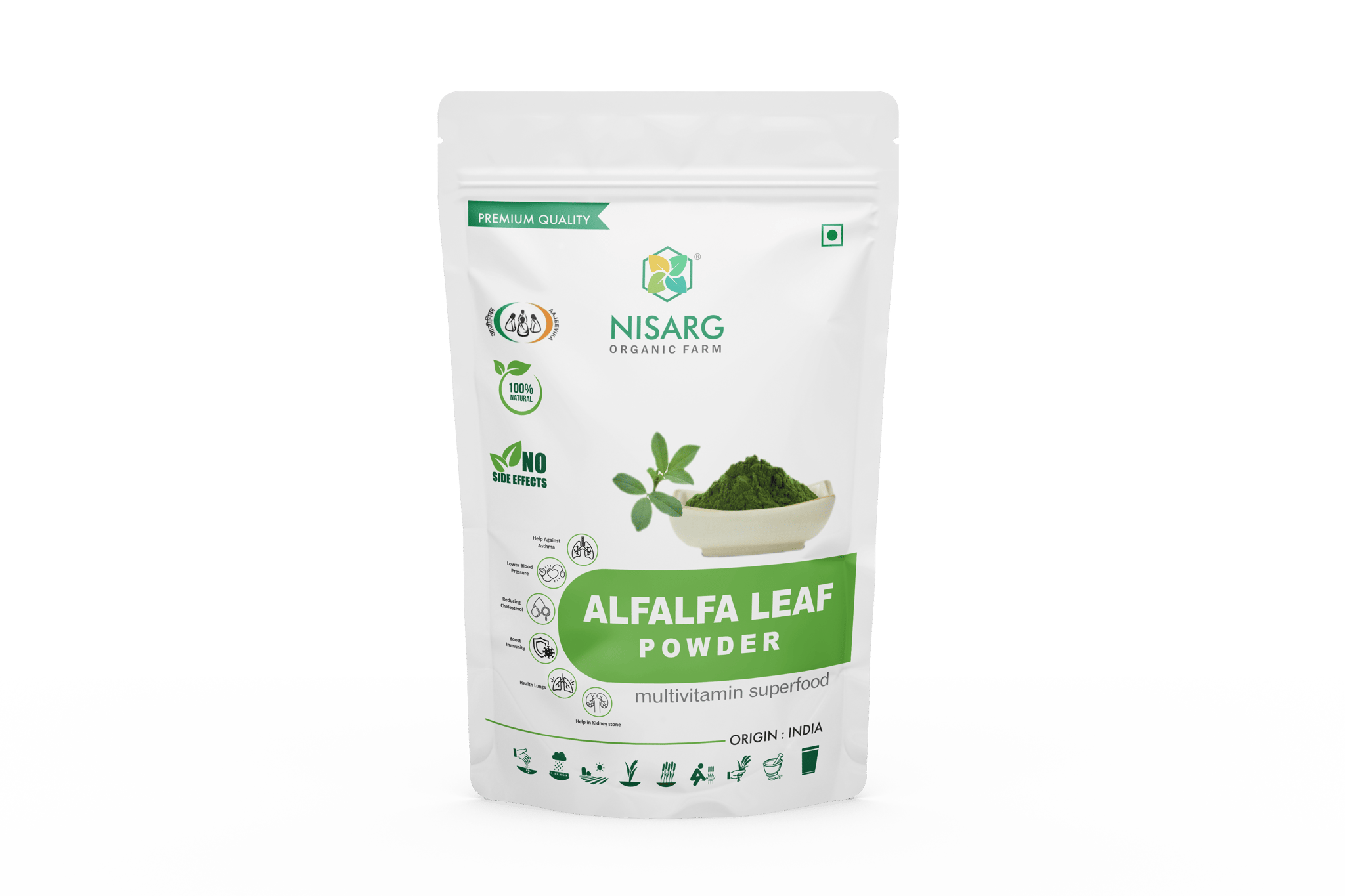 Nisarg Organic Alfalfa Leaf Powder 100gm