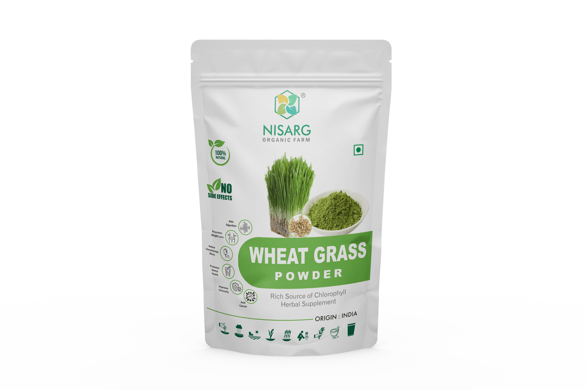 Nisarg Organic Wheatgrass Powder 100gm