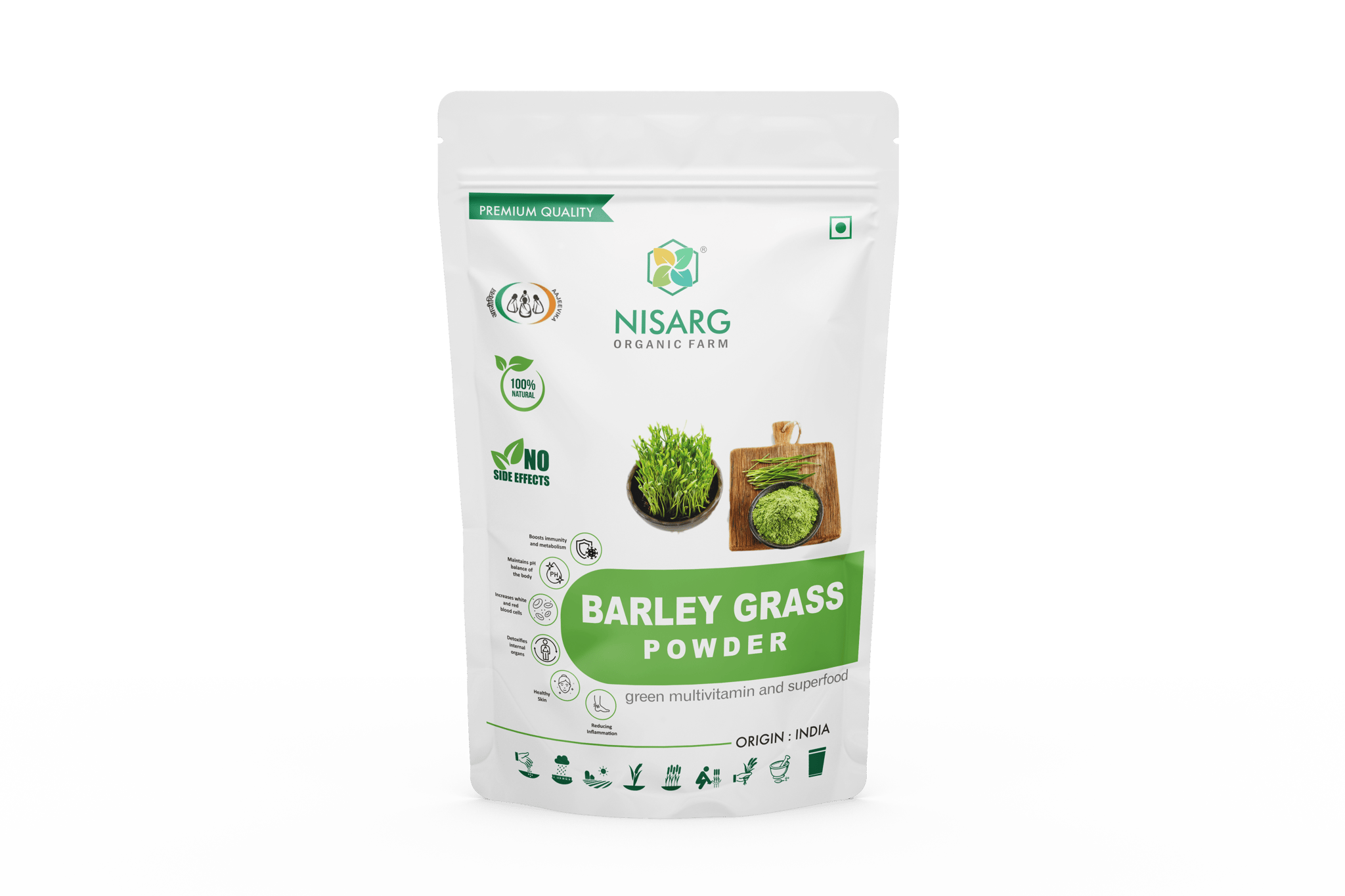 Nisarg Organic Barleygrass Powder 100gm