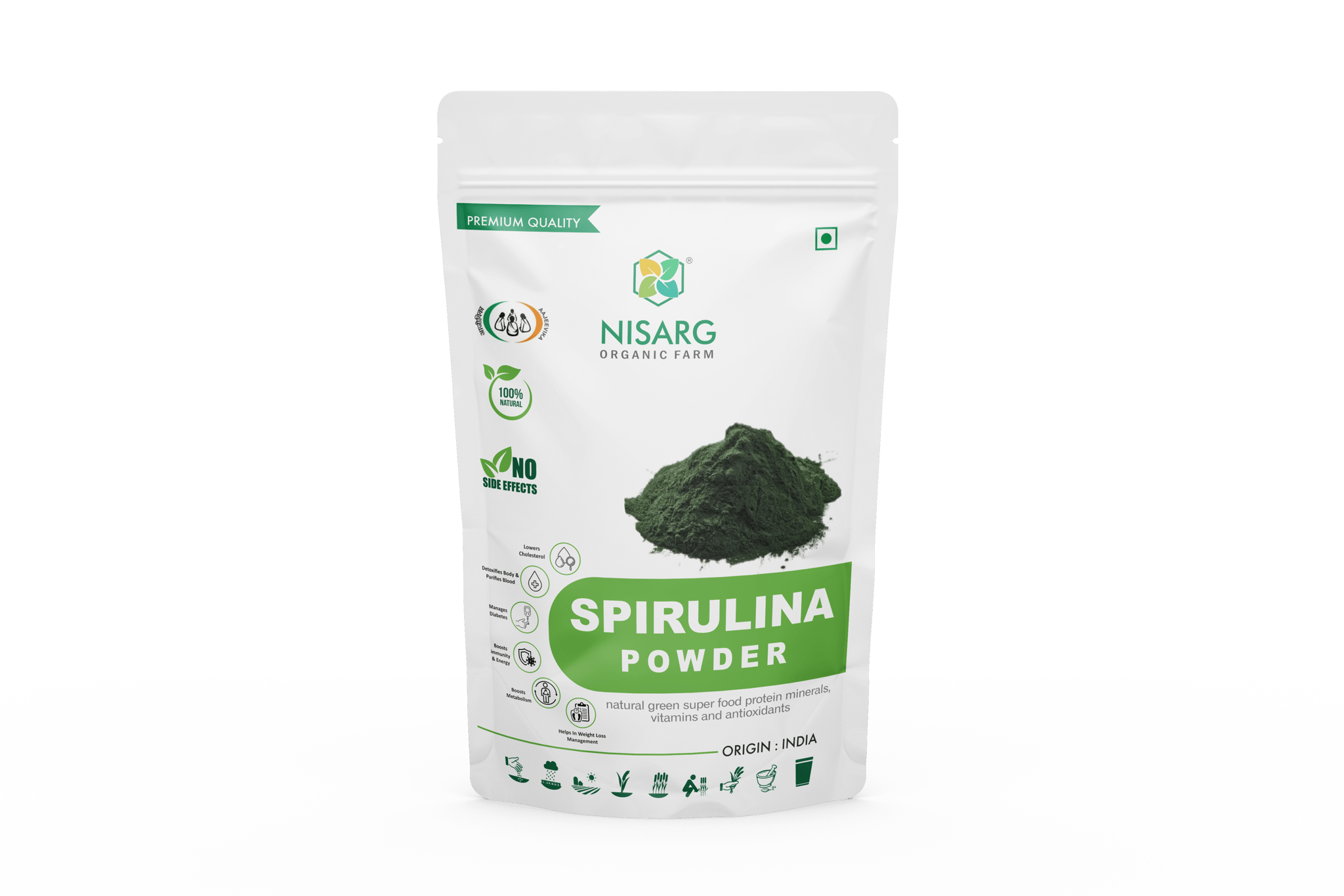 Nisarg Organic Spirulina Powder 100gm