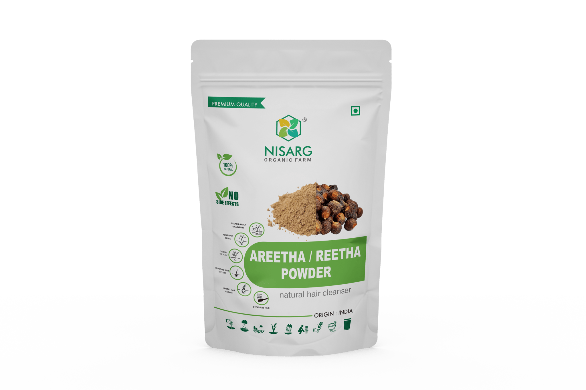 Nisarg Organic Aretha/ Reetha/ Soapnut Powder 100g