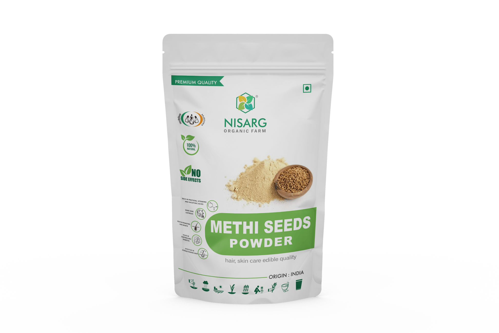 Nisarg Organic Fenugreek Seeds Powder 100gm