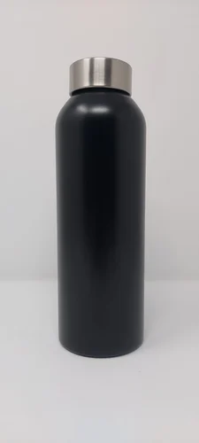 Single walled stainless steel water Bottle Black 1 ltr