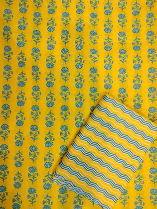 YELLOW AND BLUE RUNNIG MATERIAL