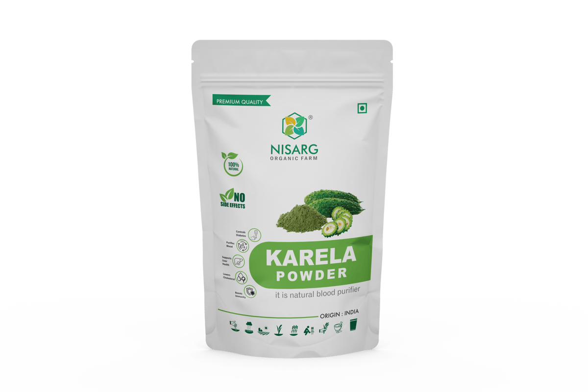 nisarg organic karela bitter gourd powder 100gm