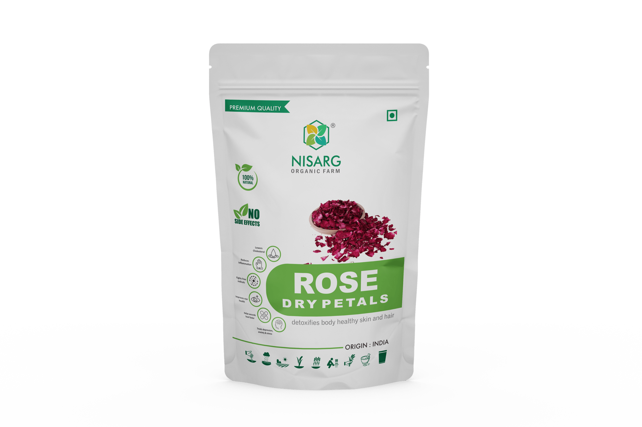 Nisarg Organic Red Rose Petals 100gm