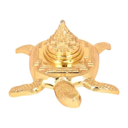 DOKCHAN Brass Tortoise for Good Luck Showpiece Turtle Kachua Tortoise for Shree Yantra Feng Shui Vastu Long Life Career and Luck (Size - 7cm)