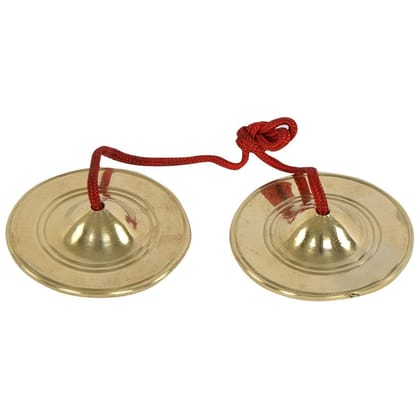 Dokchan Pure Iron Brass Plated Manjira Handmad